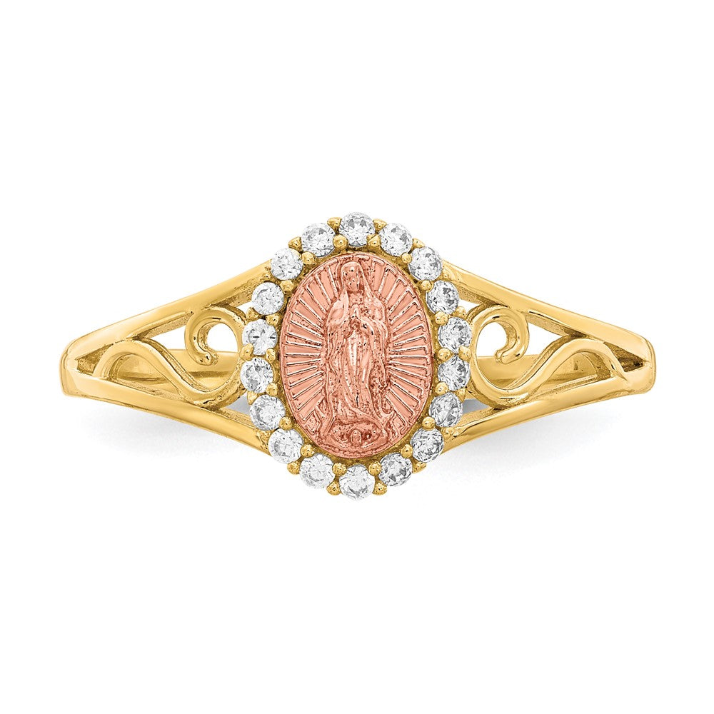 10K Bicolor 10K Bicolor Zirkonia Guadalupe Ring