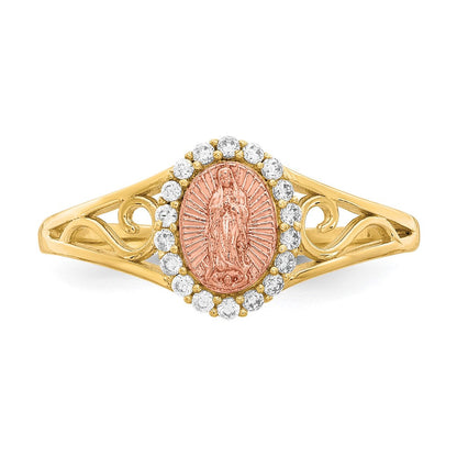 10K Bicolor 10K Bicolor Zirkonia Guadalupe Ring