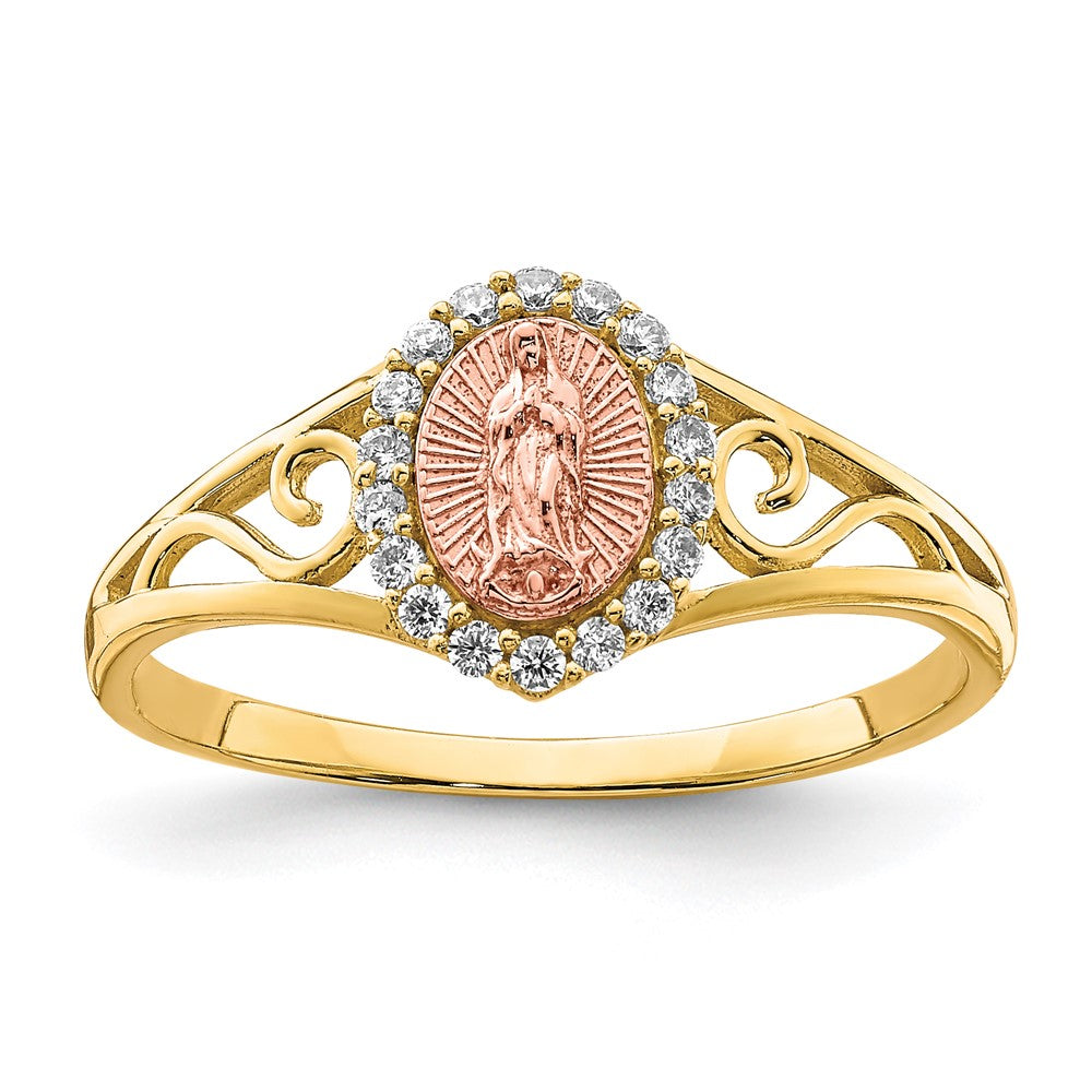 10K Bicolor 10K Bicolor Zirkonia Guadalupe Ring