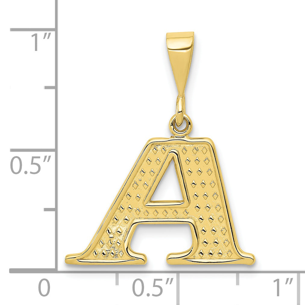 10K Gelbgold Initiale A Anhänger