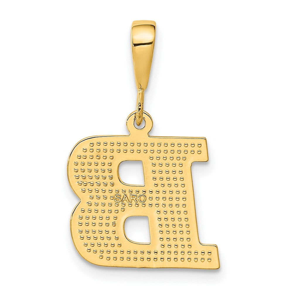 10K Gelbgold Initiale B Anhänger