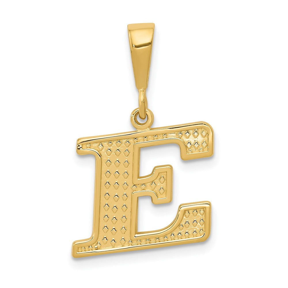 10K Gelbgold 10ky Initiale E Anhänger