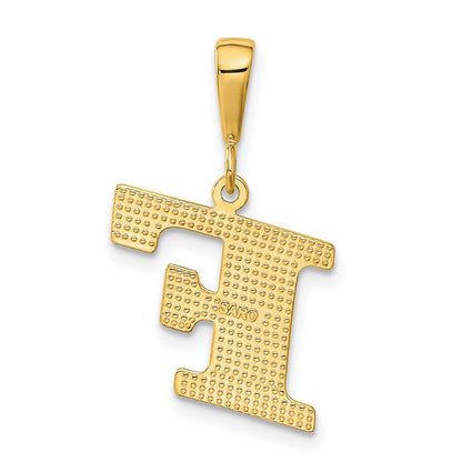 10K Gelbgold 10ky Initiale F Anhänger