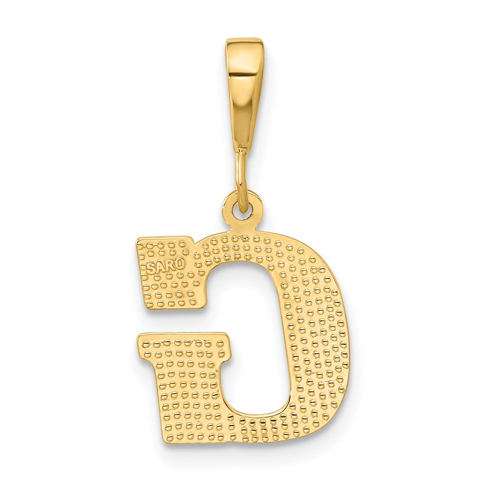 10K Gelbgold 10ky Initiale G Anhänger