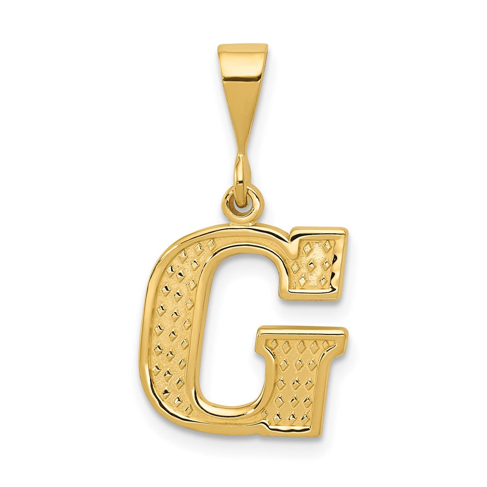10K Gelbgold 10ky Initiale G Anhänger