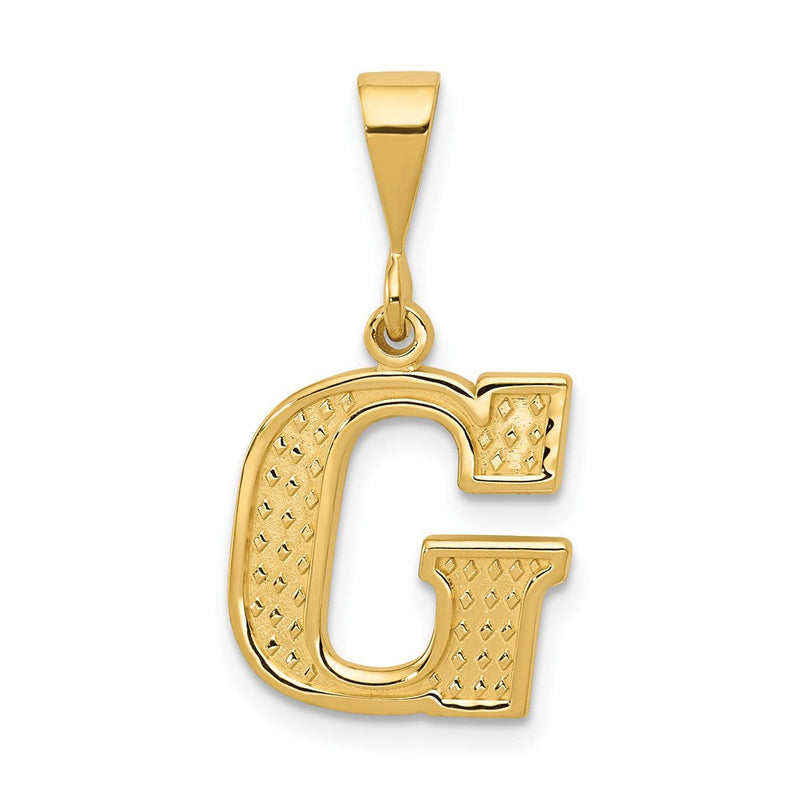 10K Gelbgold 10ky Initiale G Anhänger