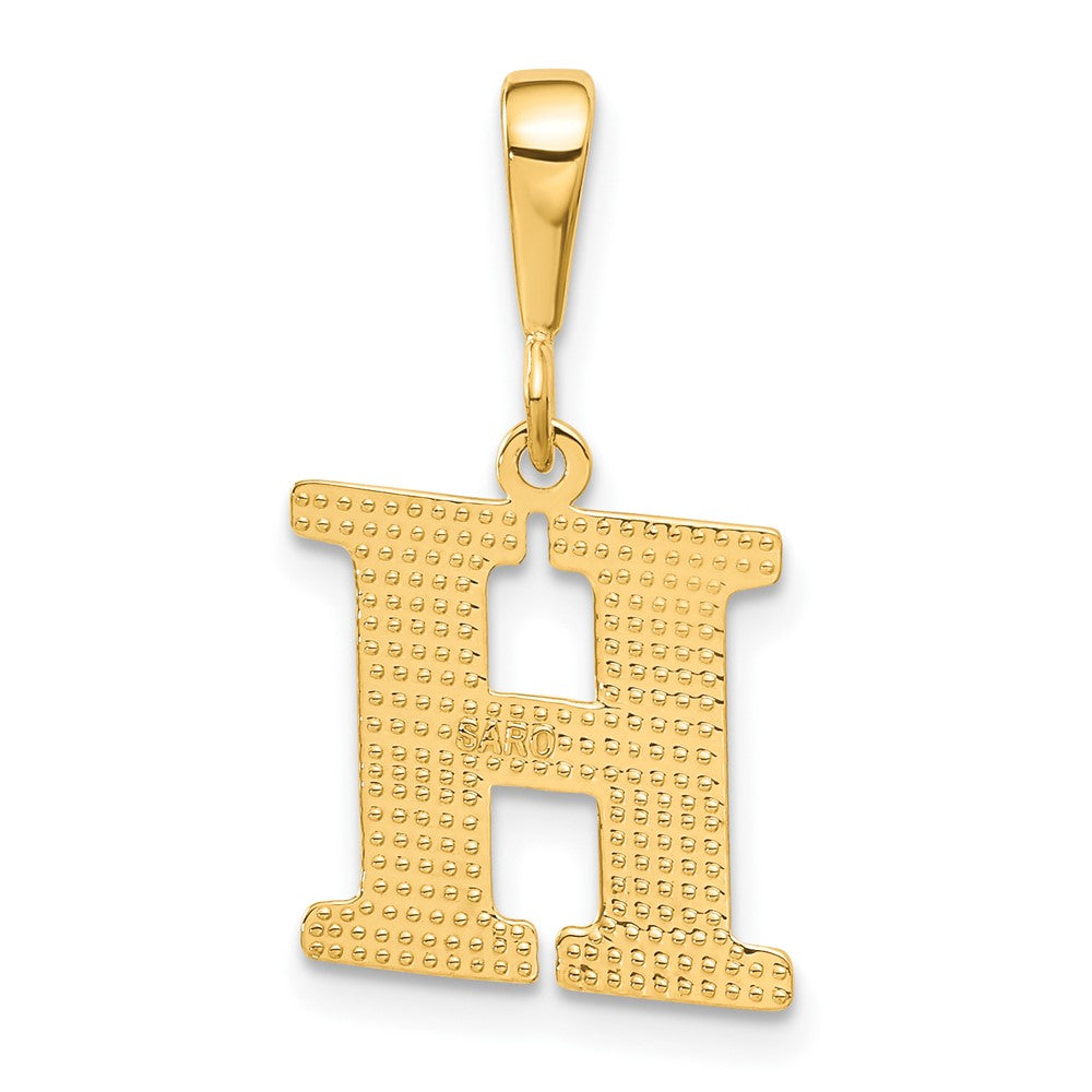 10K Gelbgold 10ky Initiale H Anhänger
