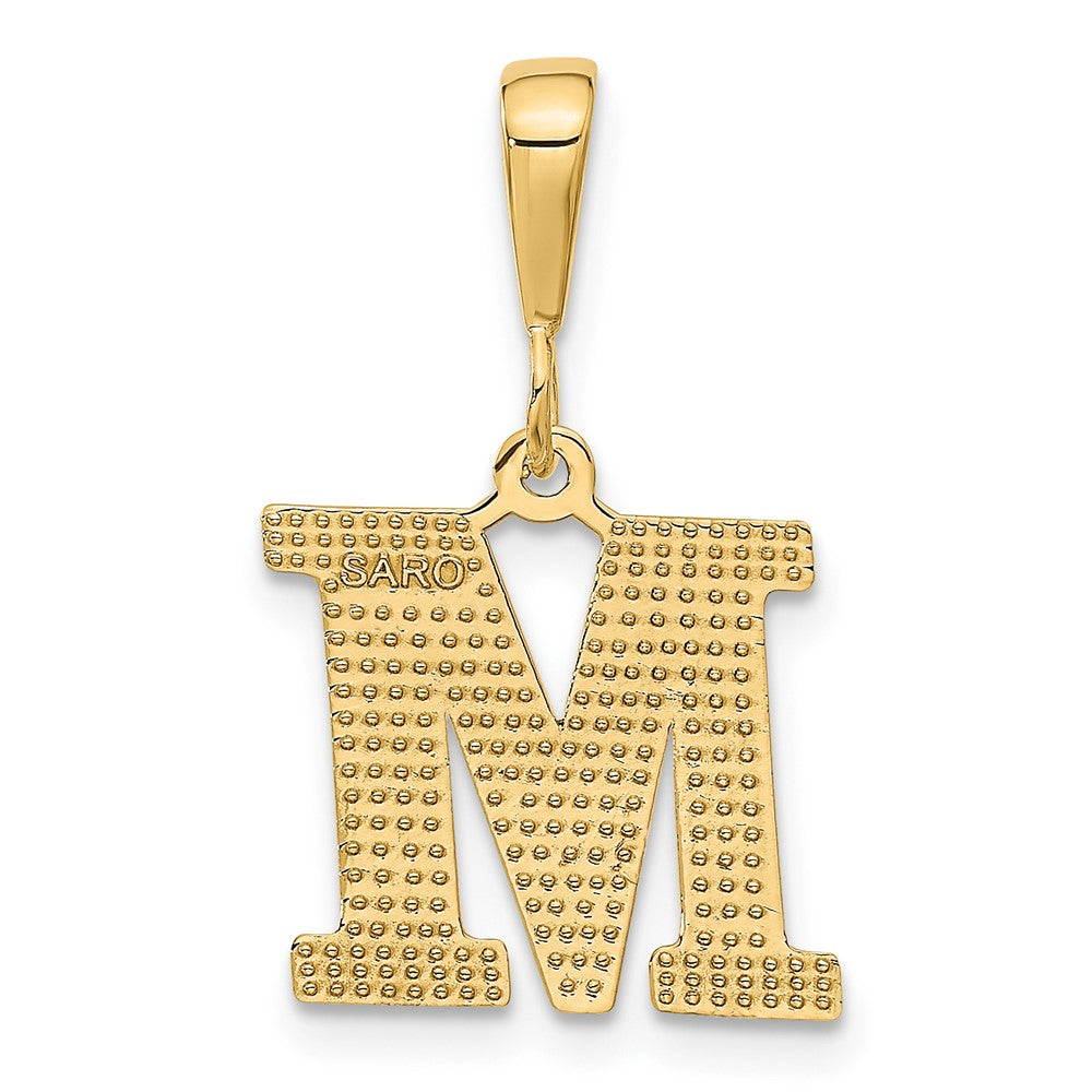 10K Gelbgold 10ky Initiale M Anhänger