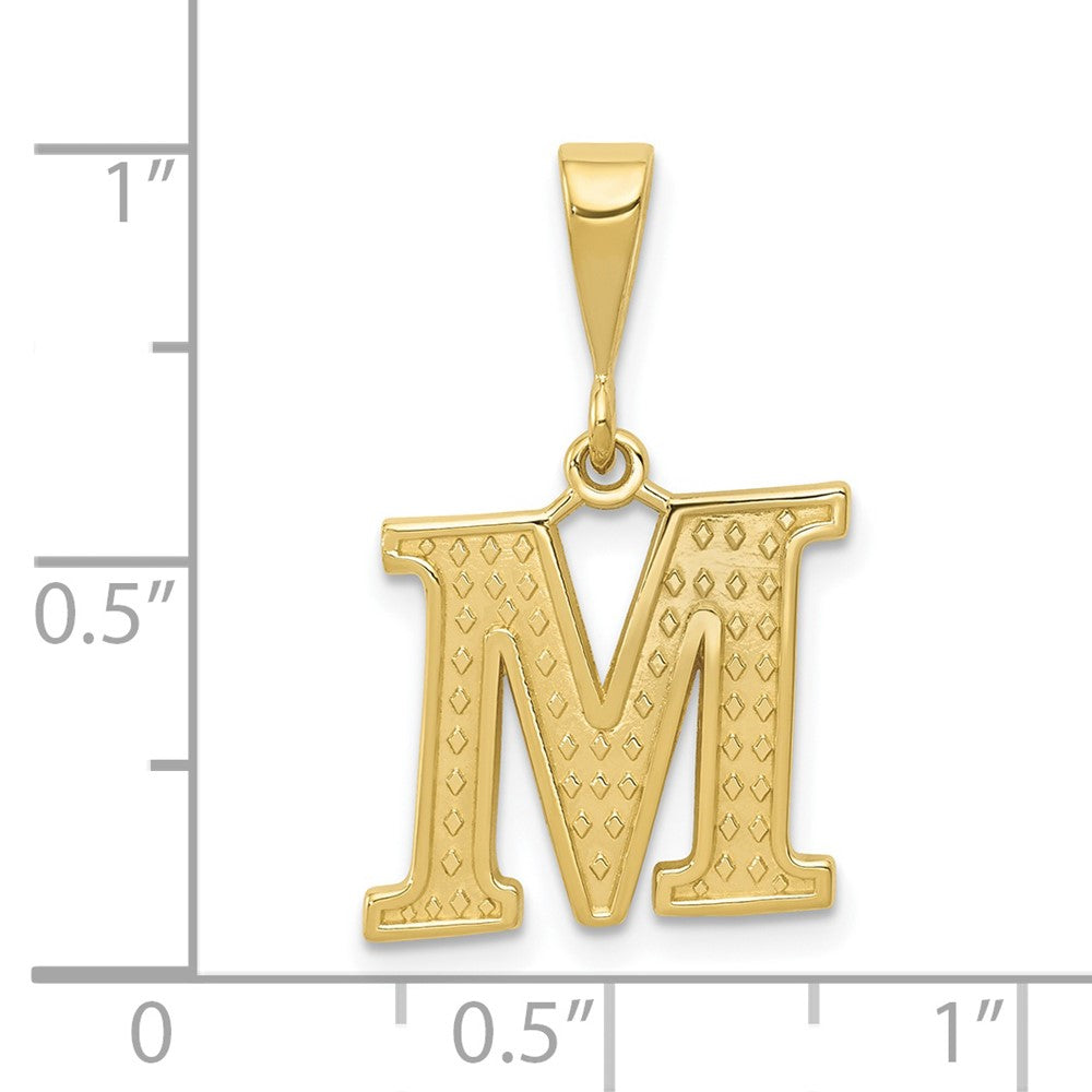 10K Gelbgold 10ky Initiale M Anhänger