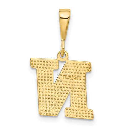 10K Gelbgold 10ky Initiale N Anhänger