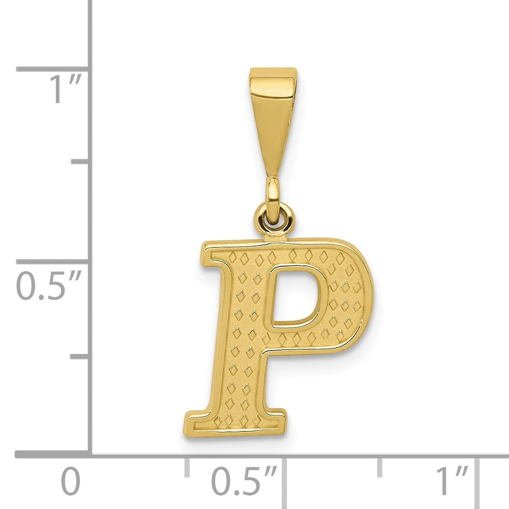 10K Gelbgold 10ky Initiale P Anhänger