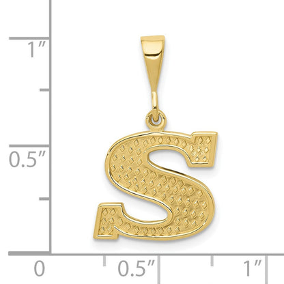10K Gelbgold 10ky Initiale S Anhänger