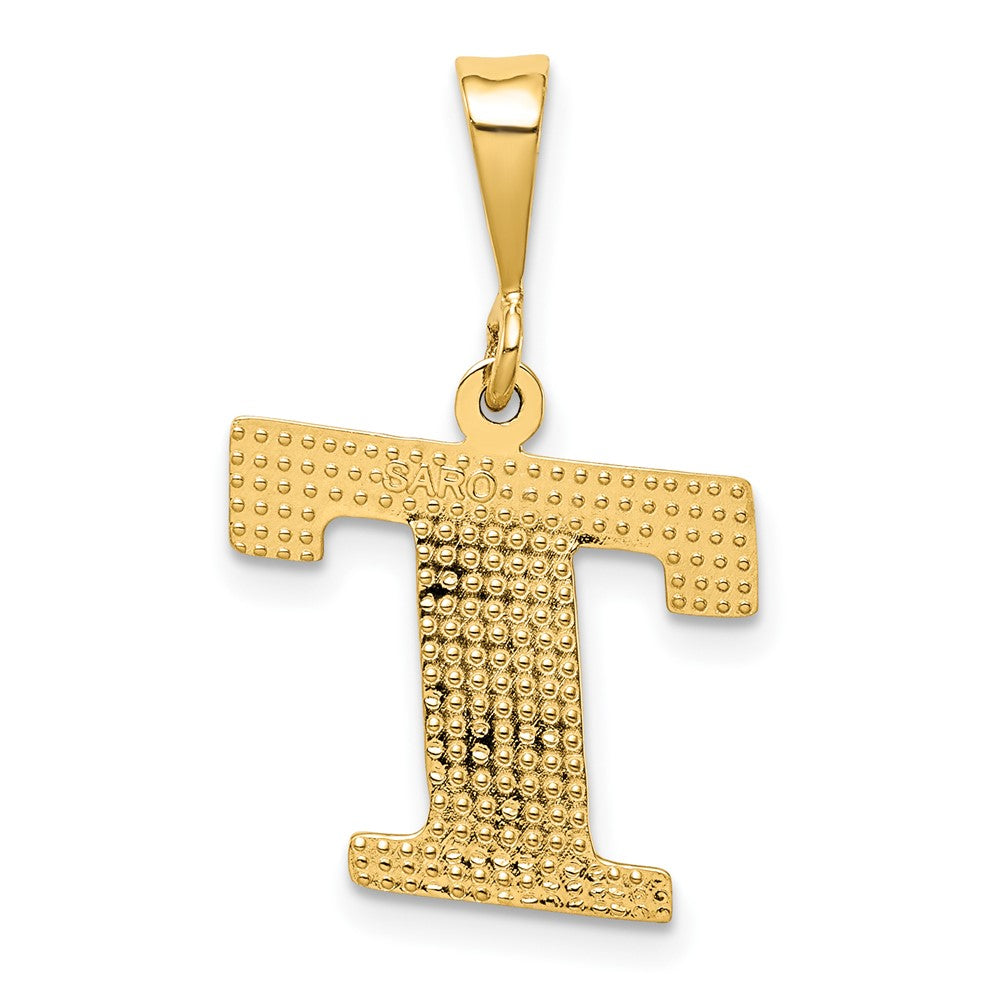 10K Gelbgold 10ky Initiale T Anhänger