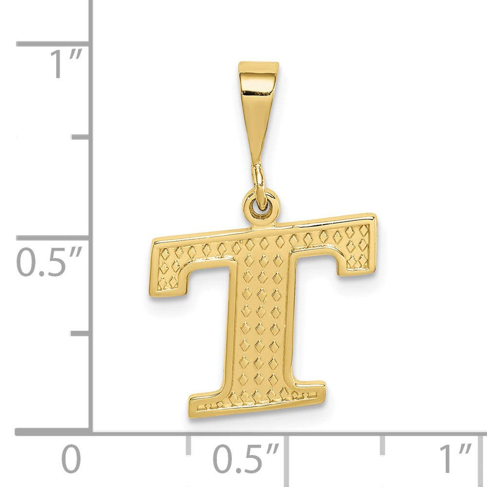 10K Gelbgold 10ky Initiale T Anhänger