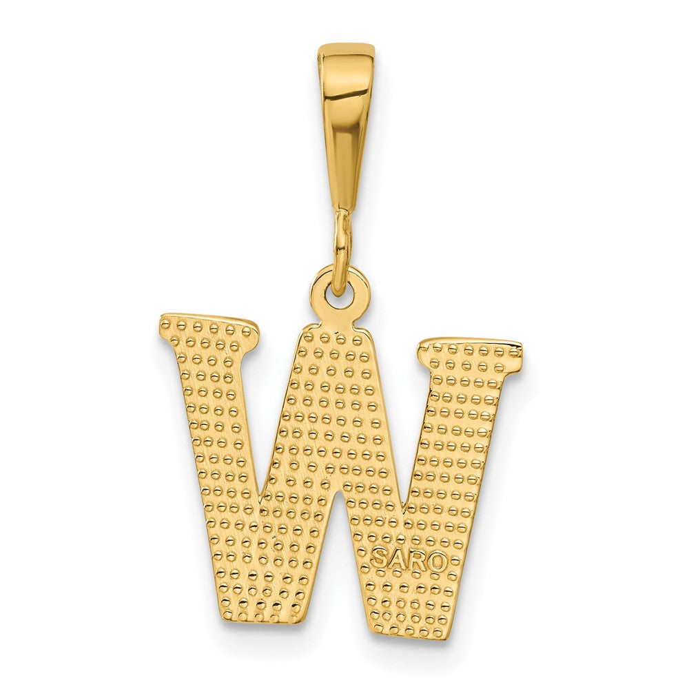10K Gelbgold 10ky Initiale W Anhänger