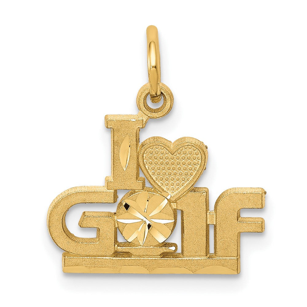 10K Gelbgold I Herz Golf Charm