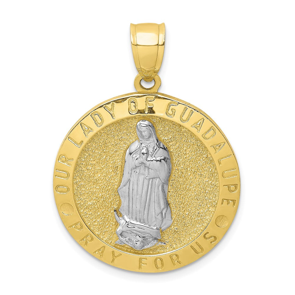 10K Gelbgold mit Rhodium Wendbar Jesus/abendmahl Medaille