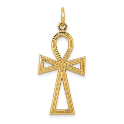 10K Gelbgold Ankh Kreuz Charm