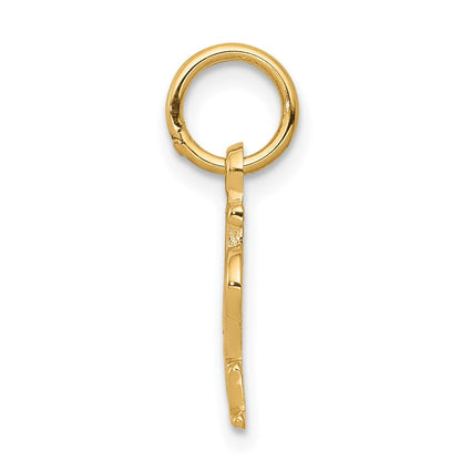 10K Gelbgold Football Charm