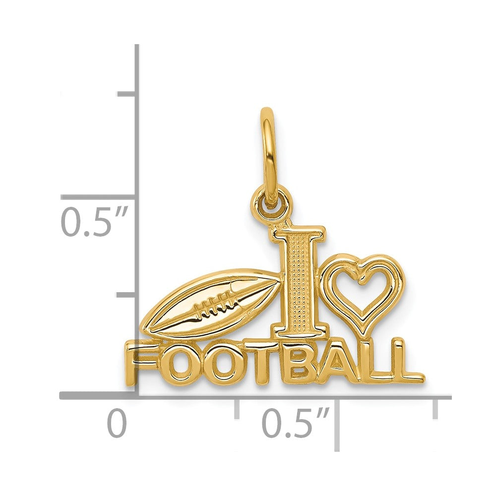 10K Gelbgold Football Charm