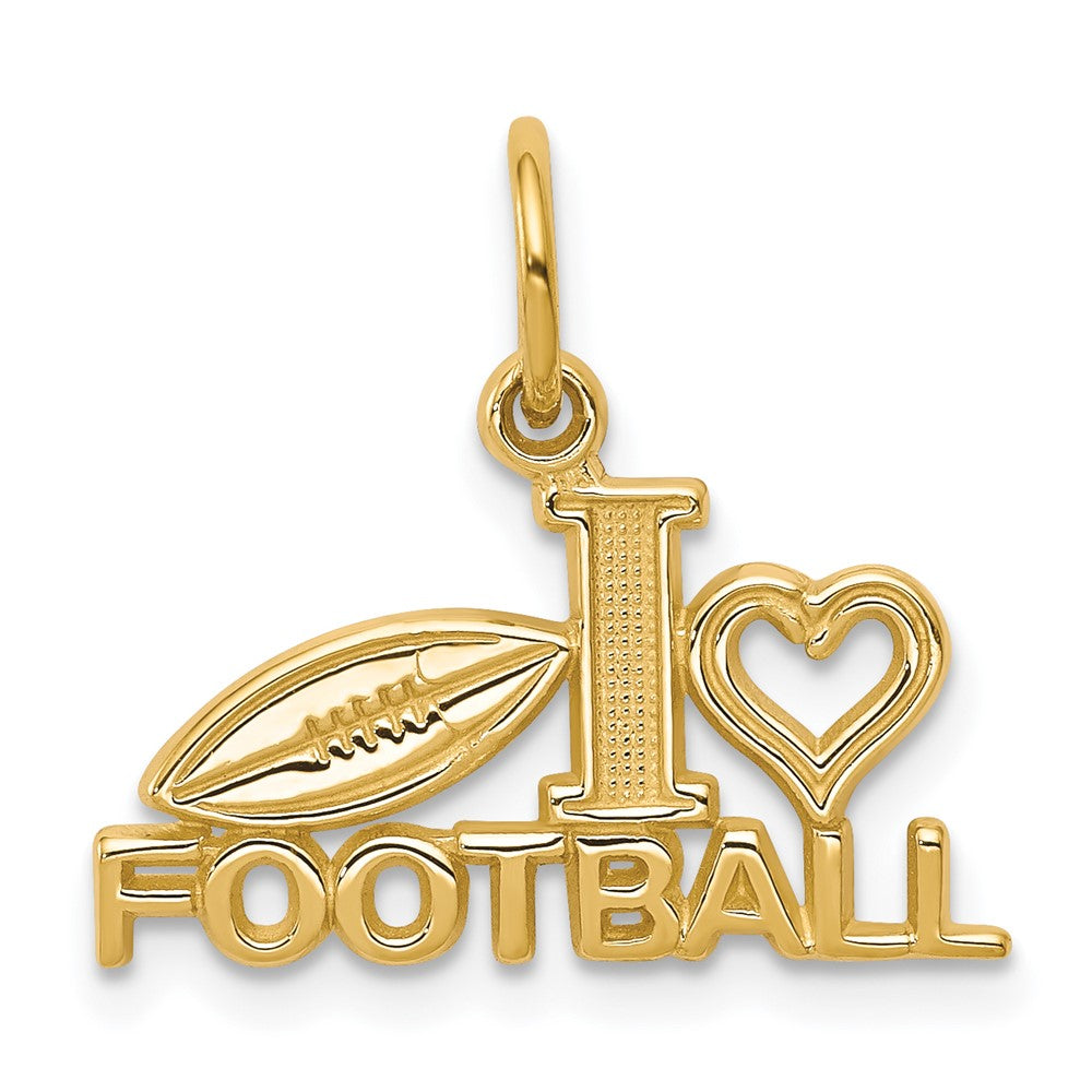 10K Gelbgold Football Charm