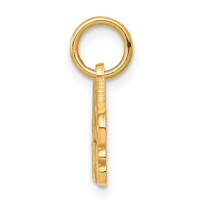 10K Gelbgold I Herz Tennis Charm