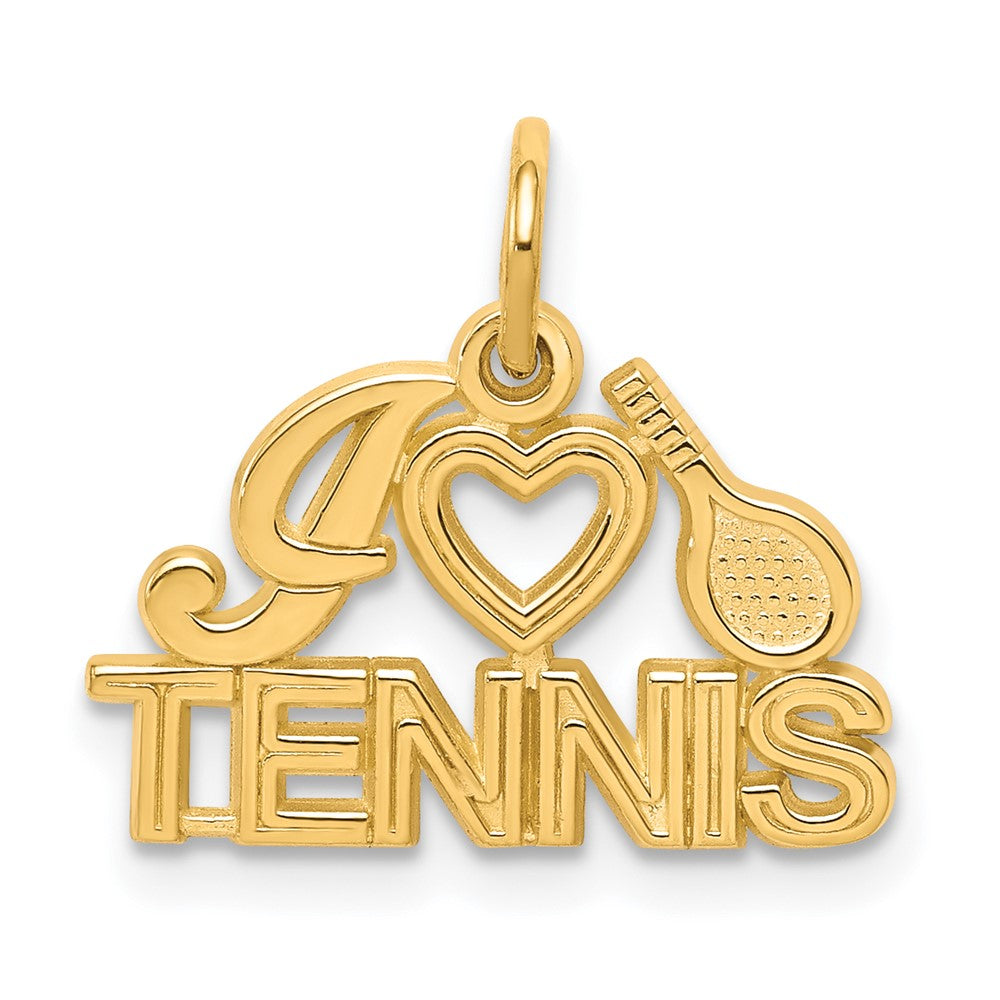 10K Gelbgold I Herz Tennis Charm