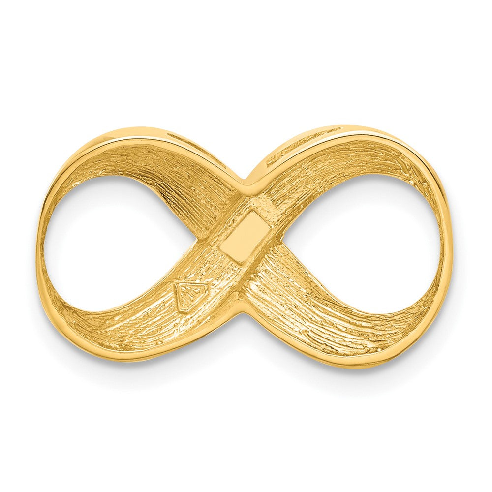 10K Gelbgold 10K Unendlichkeit Figure Eight Poliert und Strukturiert Anhänger