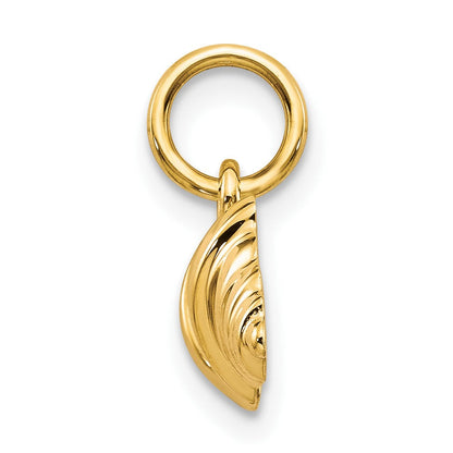 10K Gelbgold Massiv Barbell Charm