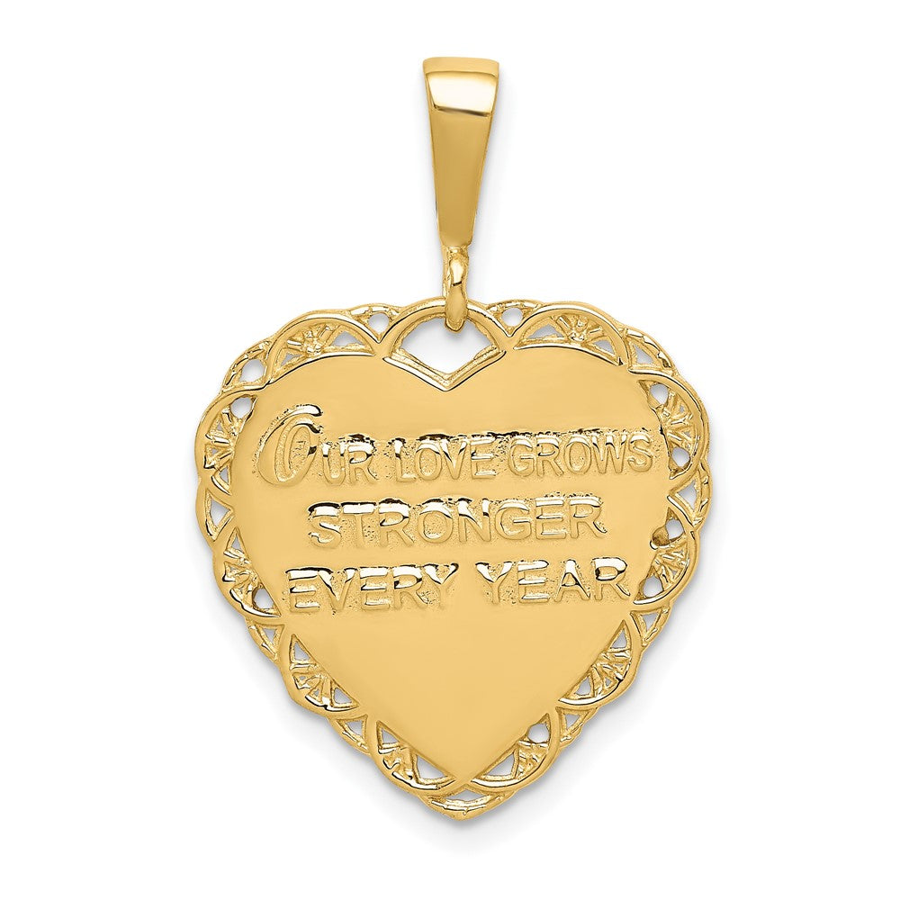 10K Gelbgold 50th Jahrestag Charm