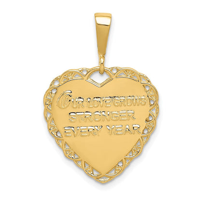 10K Gelbgold 50th Jahrestag Charm