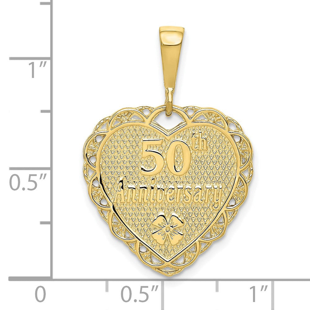 10K Gelbgold 50th Jahrestag Charm