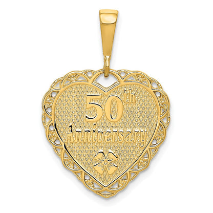 10K Gelbgold 50th Jahrestag Charm