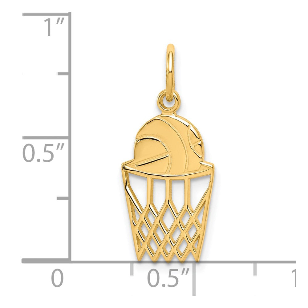 10K Gelbgold Basketball Charm