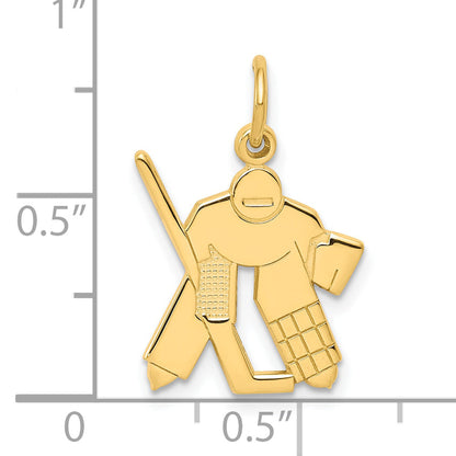 10K Gelbgold Hockey Charm