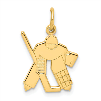 10K Gelbgold Hockey Charm
