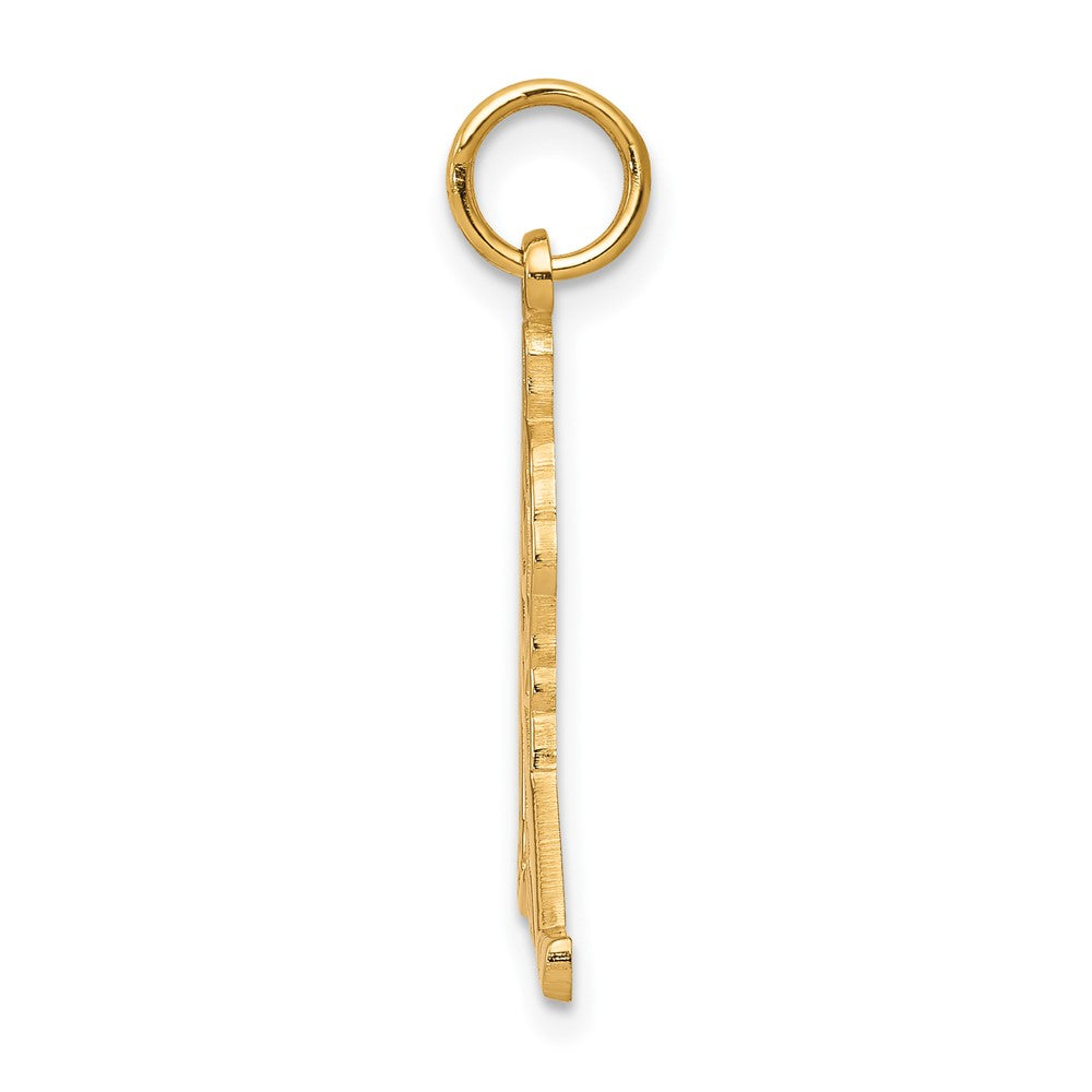 10K Gelbgold Hockey Charm
