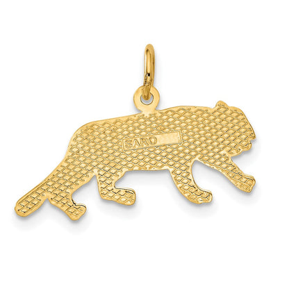 10K Gelbgold Tiger Charm