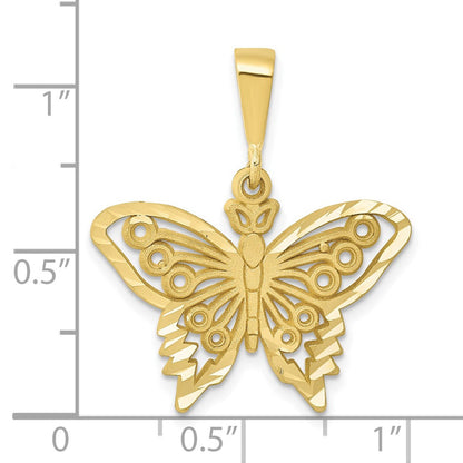 10K Gelbgold Schmetterling Charm