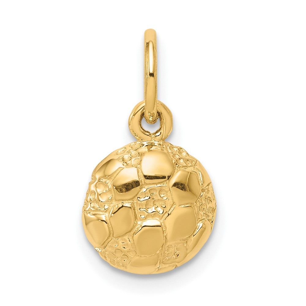 10K Gelbgold Fußball Charm