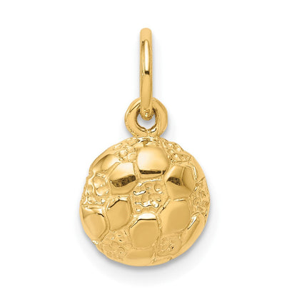 10K Gelbgold Fußball Charm