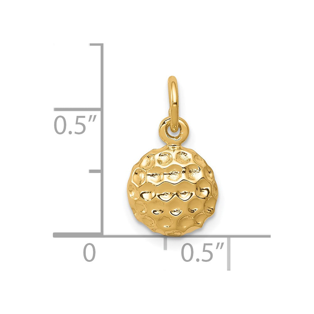 10K Gelbgold Golf Kugel Charm