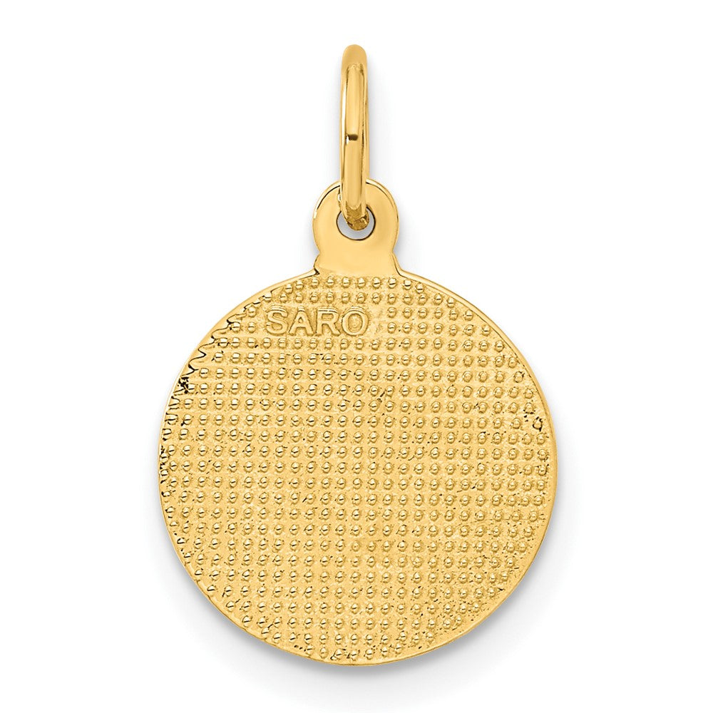 10K Gelbgold Poliert Engel Charm