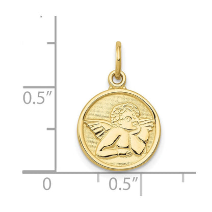 10K Gelbgold Poliert Engel Charm