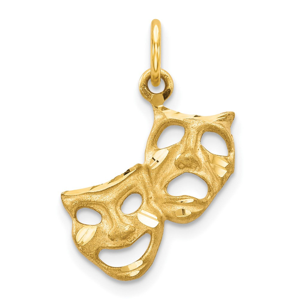 10K Gelbgold Comedy/tragedy Charm