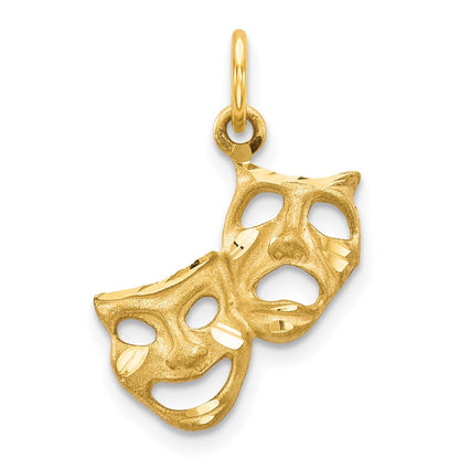 10K Gelbgold Comedy/tragedy Charm