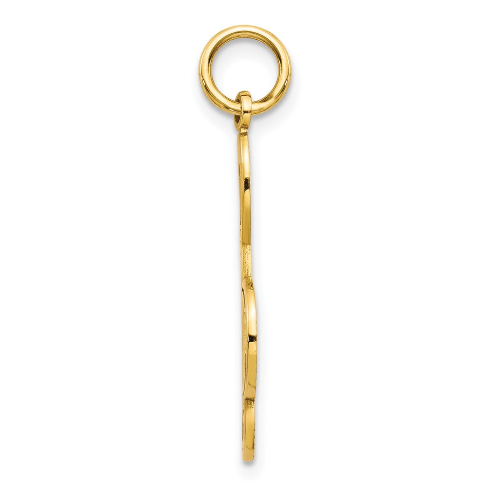 10K Gelbgold Noten Schlüssel Charm