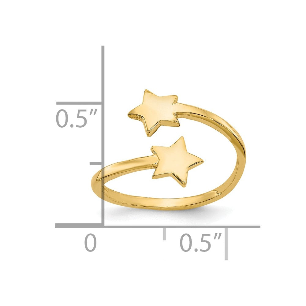 10K Gelbgold Stern Zehenring
