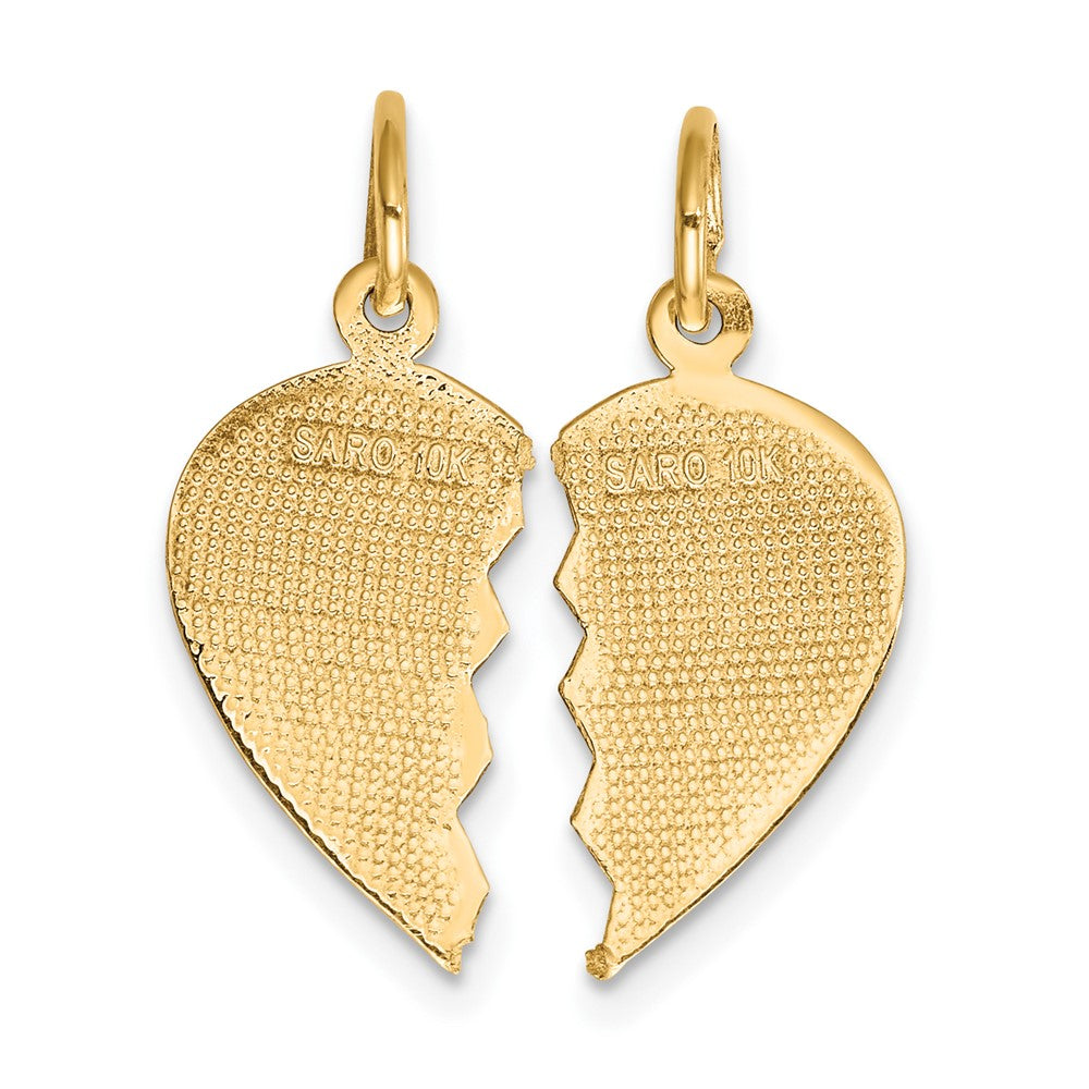 10K Gelbgold Beste Freund 2 Stück Break-a-part Charm