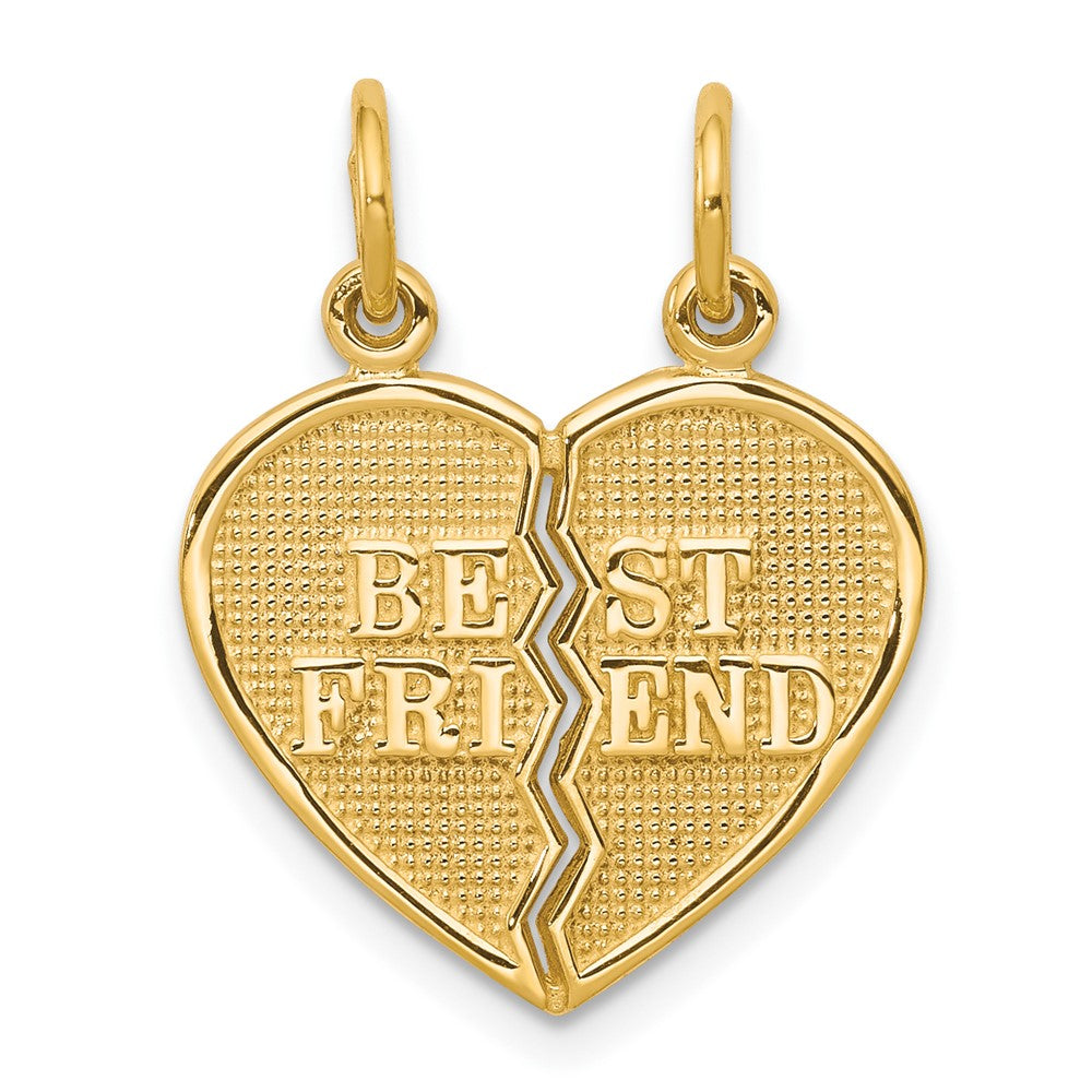 10K Gelbgold Beste Freund 2 Stück Break-a-part Charm